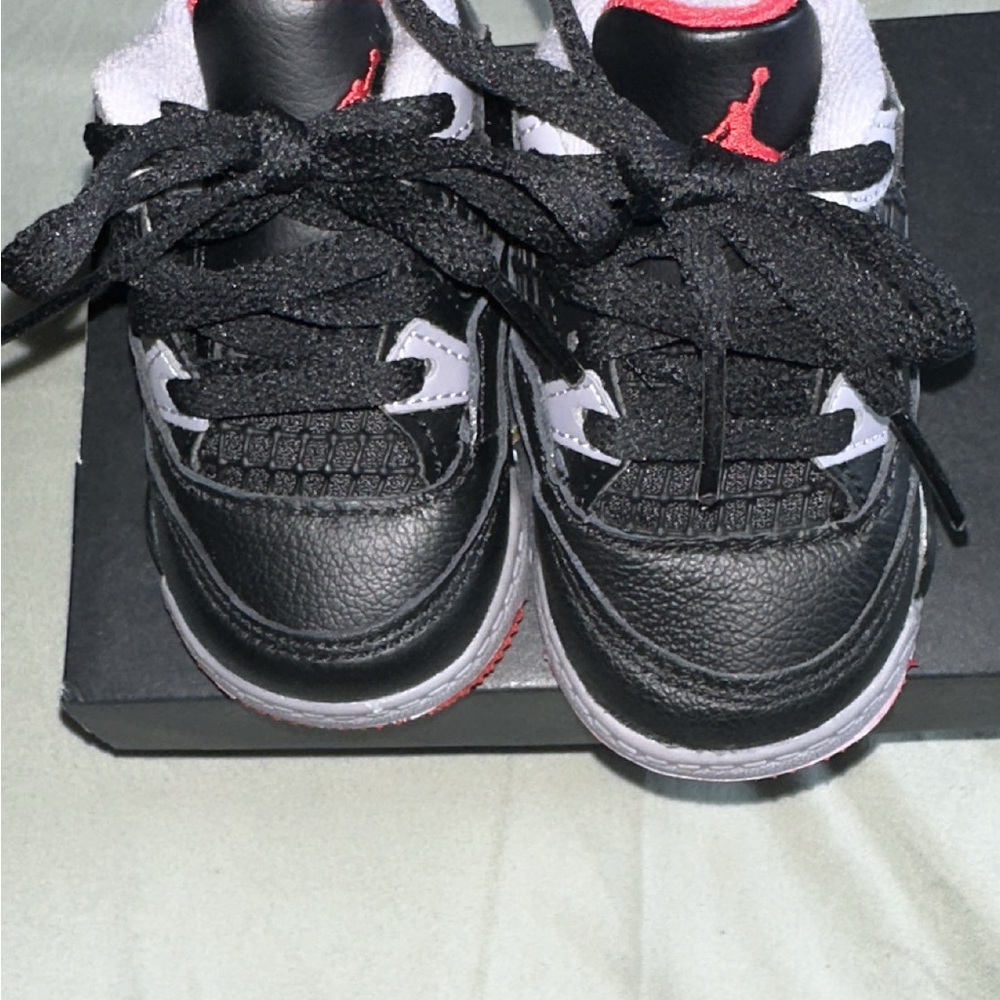 Jordan Kids Black and Red Sneakers
